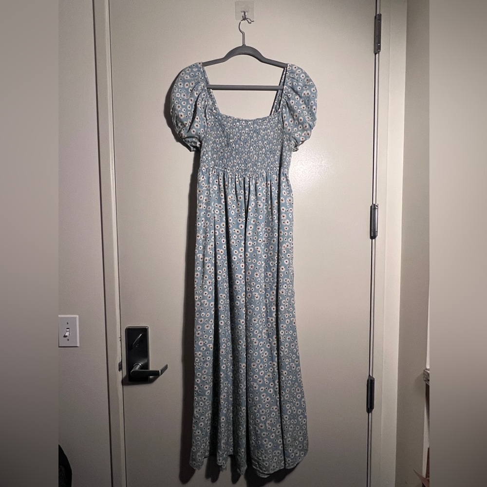 Daisy Puff Sleeve Maxi Dress